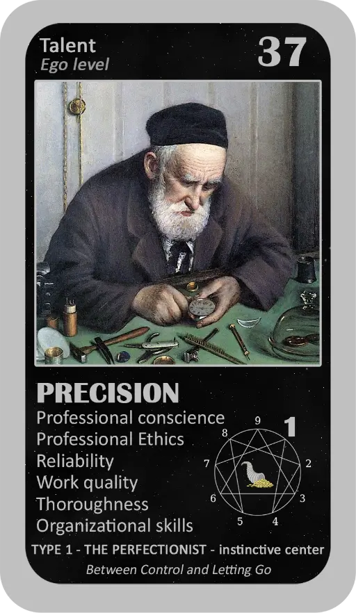 The Wealth Enneagram Oracle: card 37 Precision The Wealth Enneagram Oracle: card 37 Precision