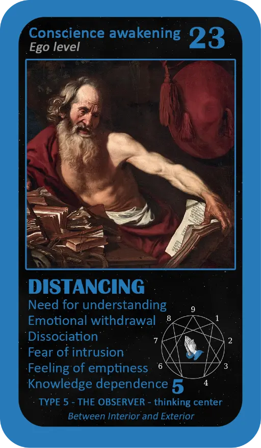 The Mystical Enneagram Oracle: card 23 Distancing The Mystical Enneagram Oracle: card 23 Distancing