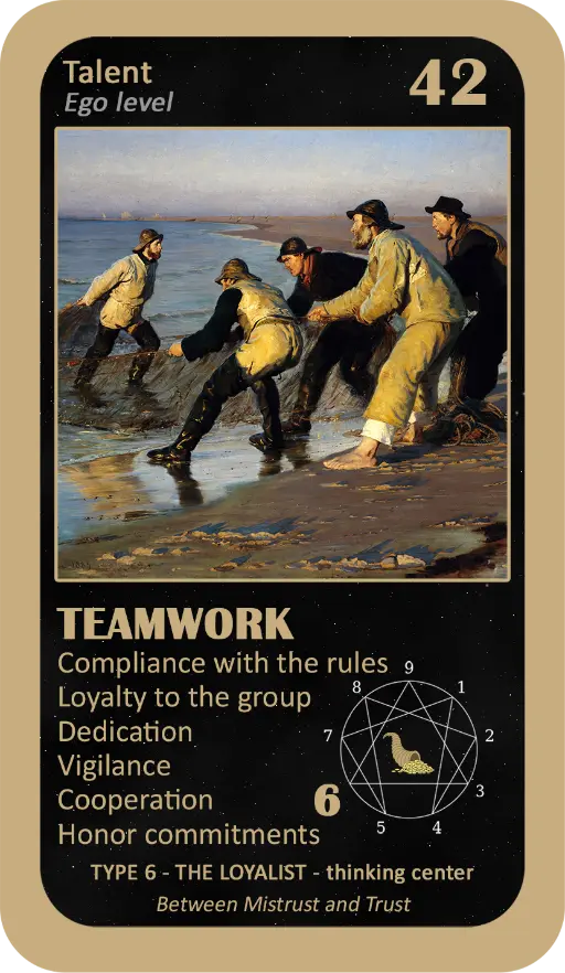 The Wealth Enneagram Oracle: card 42 Teamwork The Wealth Enneagram Oracle: card 42 Teamwork