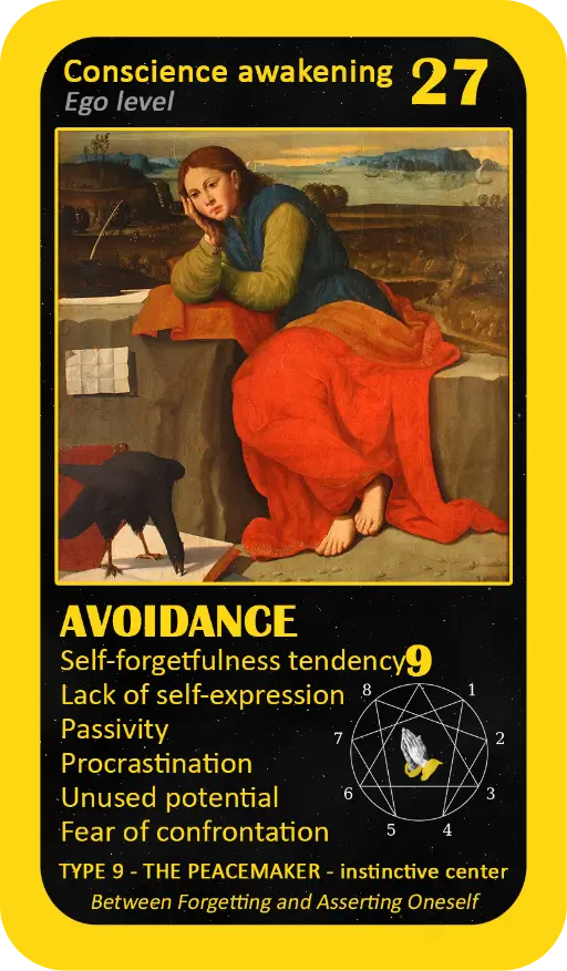 The Mystical Enneagram Oracle: card 27 Avoidance The Mystical Enneagram Oracle: card 27 Avoidance