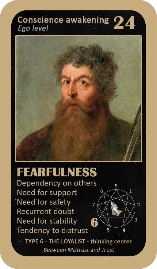 The Mystical Enneagram Oracle: card 24 Fearfulness The Mystical Enneagram Oracle: card 24 Fearfulness