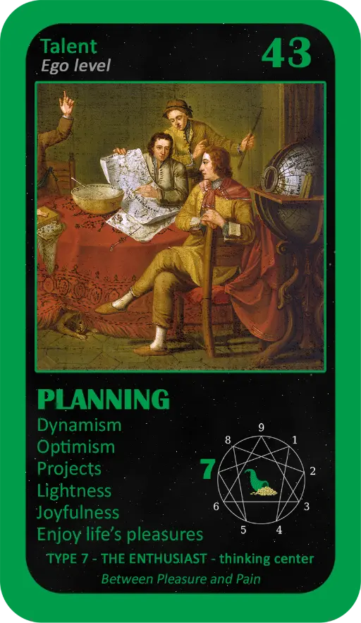 The Wealth Enneagram Oracle: card 43 Planning The Wealth Enneagram Oracle: card 43 Planning