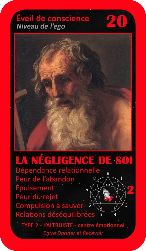 L'Oracle de l'ennéagramme mystique : carte 20 La Négligence de Soi L'Oracle de l'ennéagramme mystique : carte 20 La Négligence de Soi