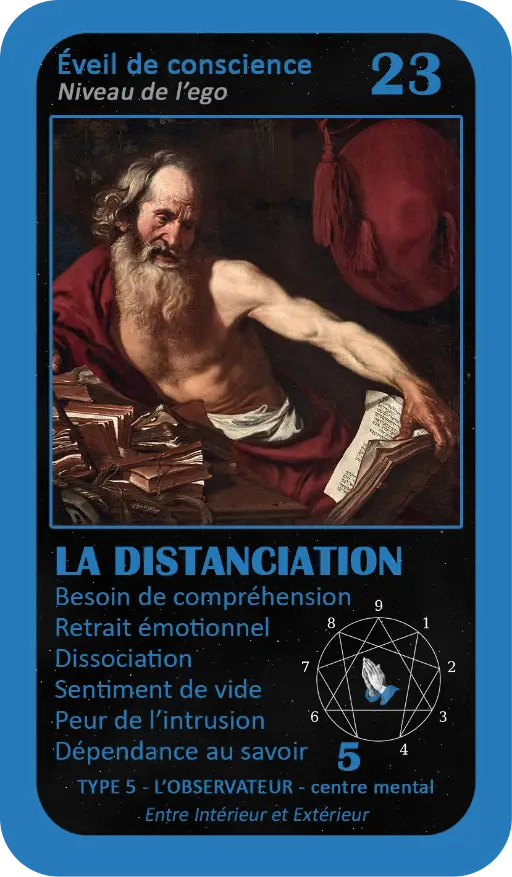 L'Oracle de l'ennéagramme mystique : carte 23 La Distanciation L'Oracle de l'ennéagramme mystique : carte 23 La Distanciation