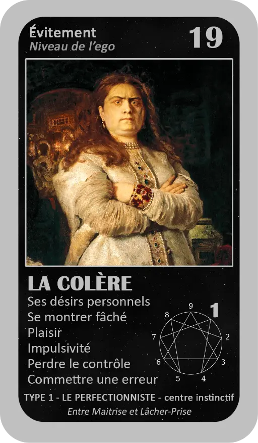 L'Oracle de l'ennéagramme : carte 19 La Colère L'Oracle de l'ennéagramme : carte 19 La Colère