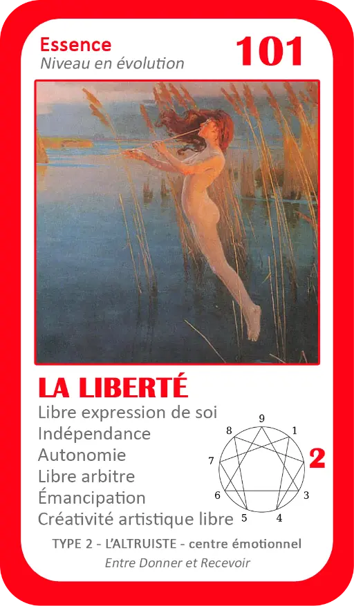 L'Oracle de l'ennéagramme : carte 101 La Liberté L'Oracle de l'ennéagramme : carte 101 La Liberté