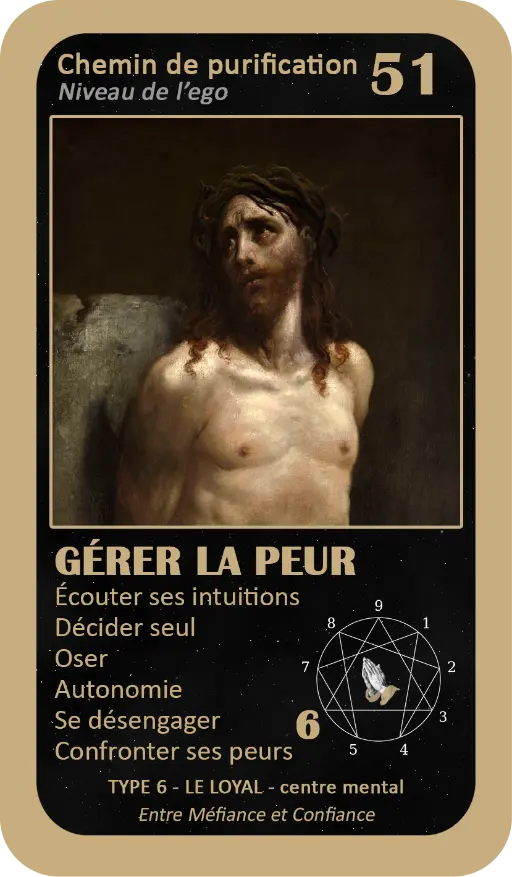L'Oracle de l'ennéagramme mystique : carte 51 : Gérer la Peur L'Oracle de l'ennéagramme mystique : carte 51 : Gérer la Peur