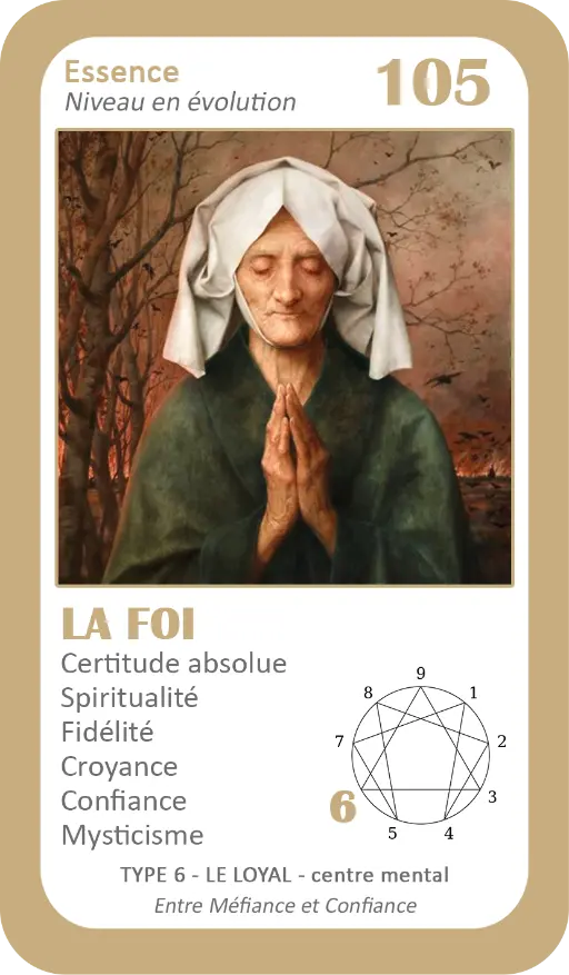 L'Oracle de l'ennéagramme : carte 105 La Foi L'Oracle de l'ennéagramme : carte 105 La Foi