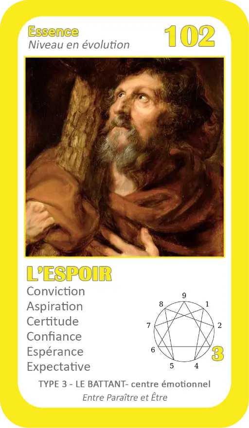 L'Oracle de l'ennéagramme : carte 102 L'Espoir L'Oracle de l'ennéagramme : carte 102 L'Espoir