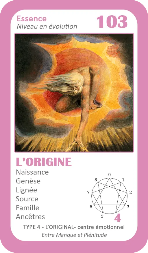 L'Oracle de l'ennéagramme : carte 103 L'Origine L'Oracle de l'ennéagramme : carte 103 L'Origine