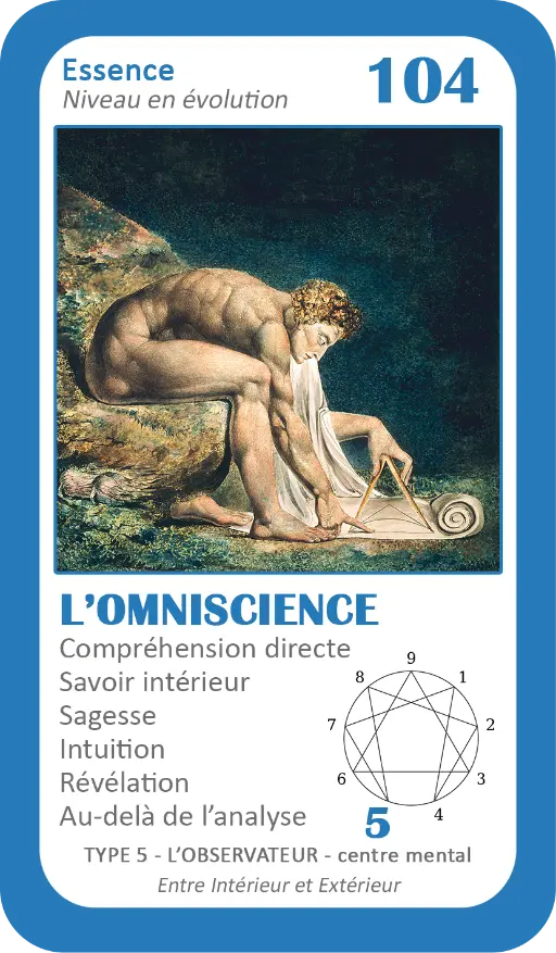 L'Oracle de l'ennéagramme : carte 104 L'Omniscience L'Oracle de l'ennéagramme : carte 104 L'Omniscience
