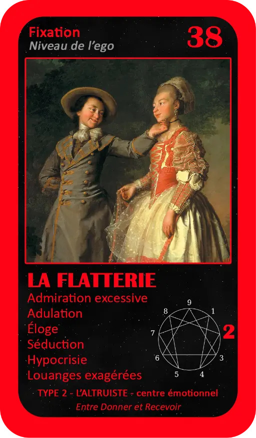 L'Oracle de l'ennéagramme : carte 38 La Flatterie