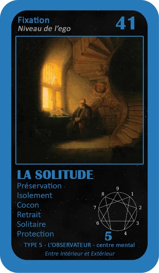 L'Oracle de l'ennéagramme : carte 41 La Solitude