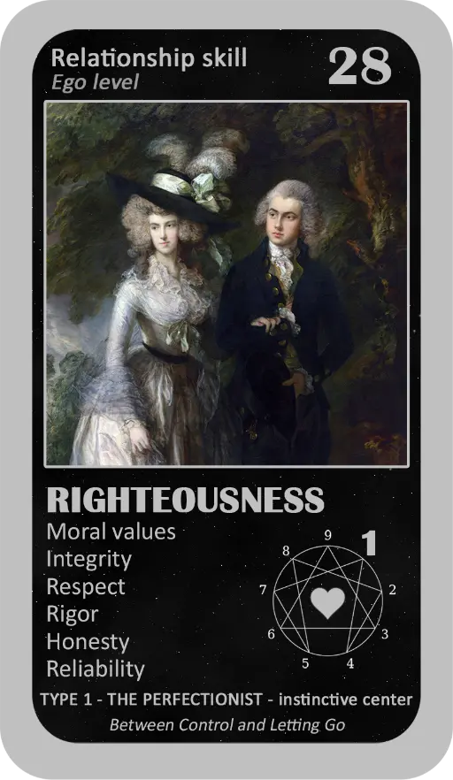 The Love Enneagram Oracle: card 28 Righteousness The Love Enneagram Oracle: card 28 Righteousness