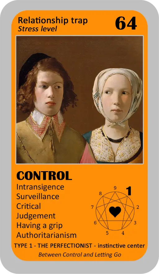 The Love Enneagram Oracle: card 64 Control The Love Enneagram Oracle: card 64 Control