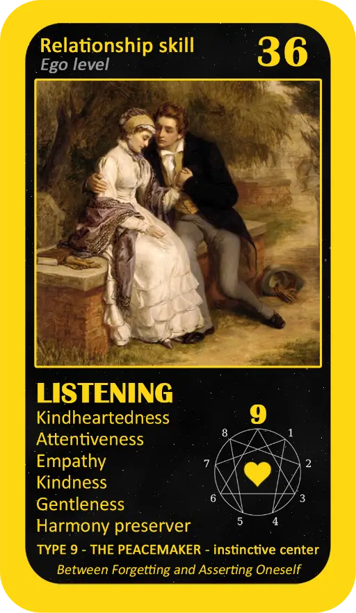 The Love Enneagram Oracle: card 36 Listening The Love Enneagram Oracle: card 36 Listening