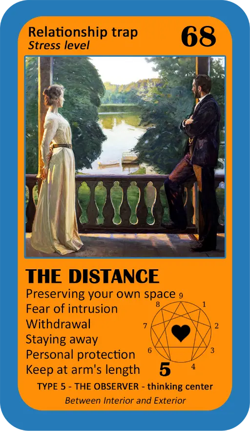 The Love Enneagram Oracle: card 68 The Distance The Love Enneagram Oracle: card 68 The Distance