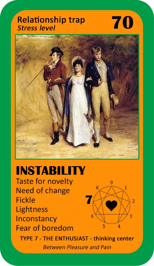 The Love Enneagram Oracle: card 70 Instability The Love Enneagram Oracle: card 70 Instability