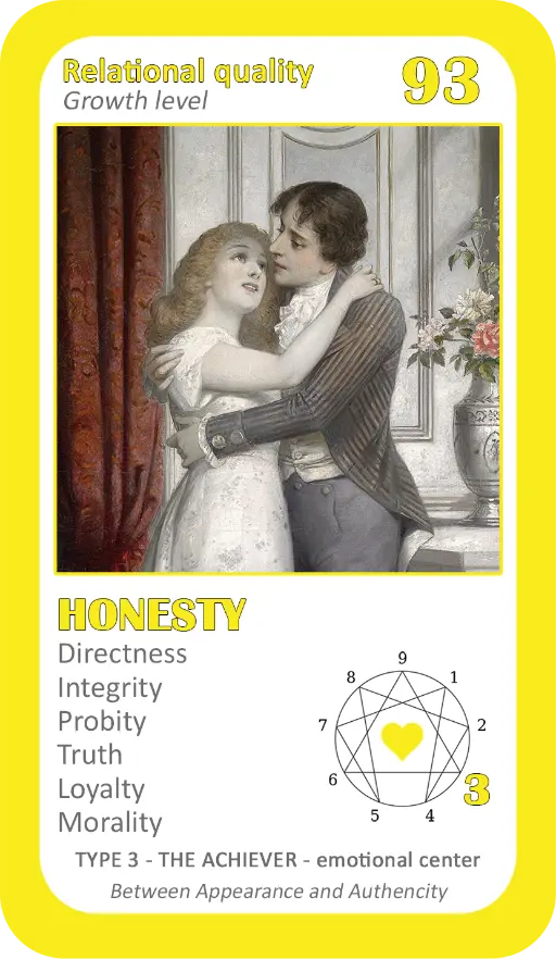The Love Enneagram Oracle: card 93 Honesty The Love Enneagram Oracle: card 93 Honesty