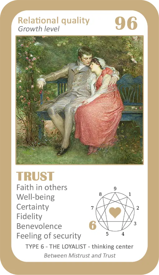 The Love Enneagram Oracle: card 96 Trust The Love Enneagram Oracle: card 96 Trust