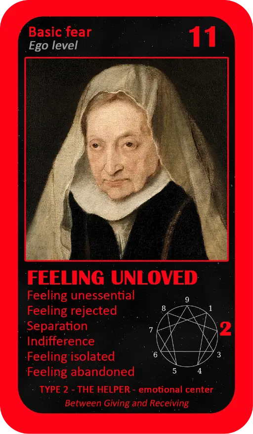 The Enneagram Oracle: card 11 Feeling Unloved The Enneagram Oracle: card 11 Feeling Unloved