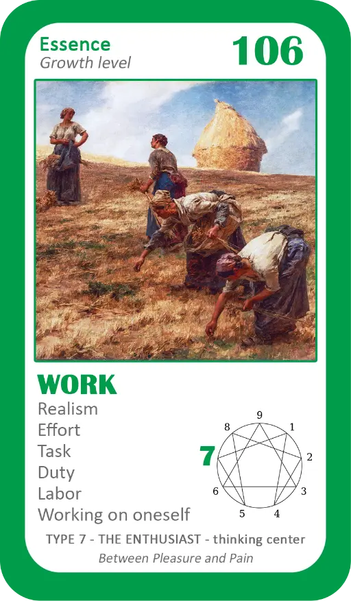 The Enneagram Oracle: card 106 Work The Enneagram Oracle: card 106 Work