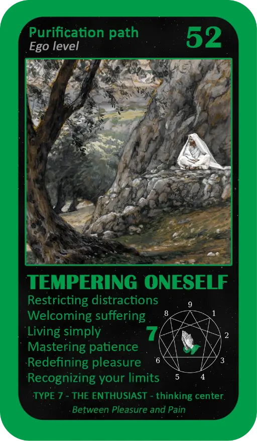 The Mystical Enneagram Oracle: card 52 Tempering Oneself The Mystical Enneagram Oracle: card 52 Tempering Oneself