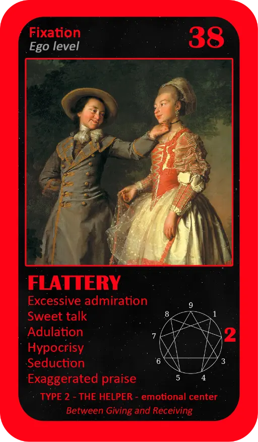 The Enneagram Oracle: card 38 Flattery The Enneagram Oracle: card 38 Flattery