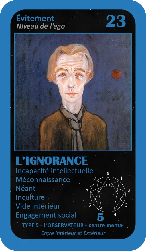 L'Oracle de l'ennéagramme : carte 23 L'Ignorance L'Oracle de l'ennéagramme : carte 23 L'Ignorance