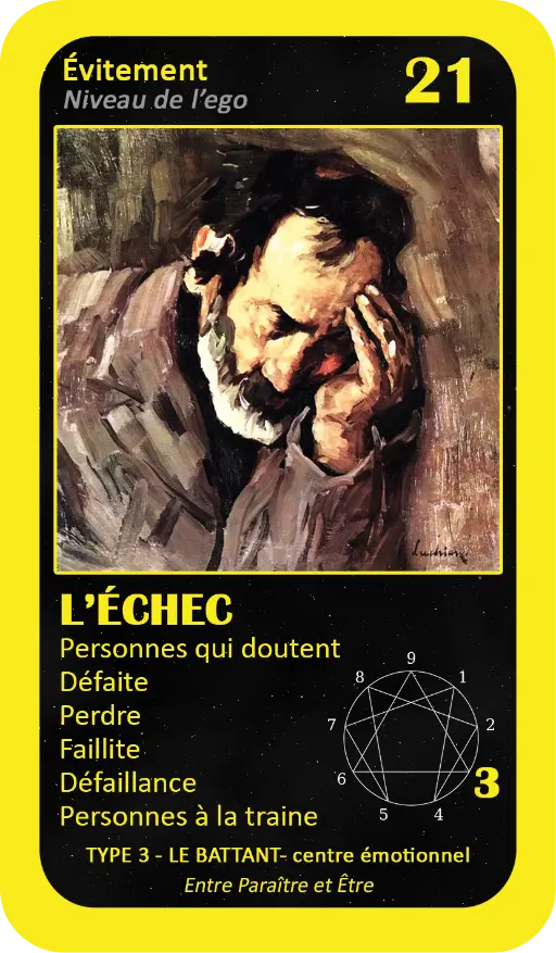 L'Oracle de l'ennéagramme : carte 21 L'Échec L'Oracle de l'ennéagramme : carte 21 L'Échec