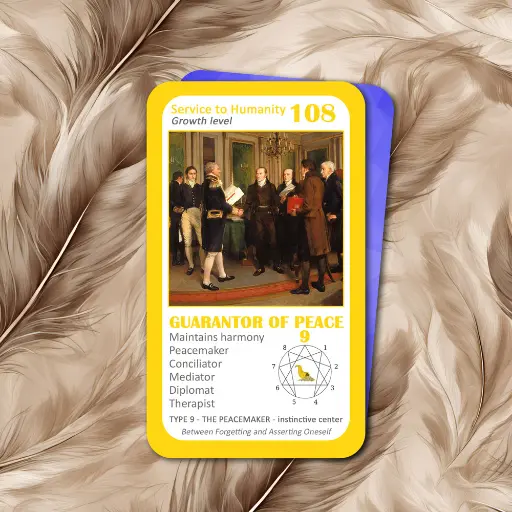 The Wealth Enneagram Oracle: card 108 Guarantor of Peace