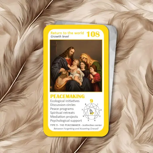 The Mystical Enneagram Oracle: card 108 Peacemaking