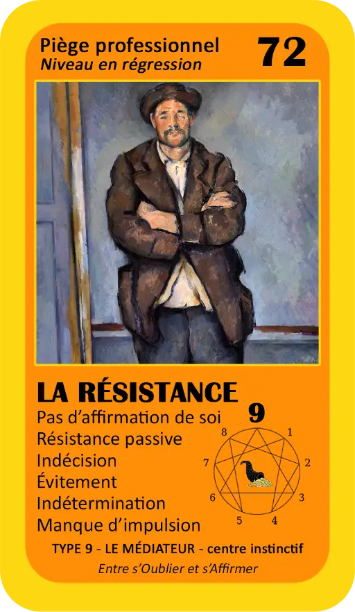 L'Oracle de l'ennéagramme professionnel : carte 72 La Résistance L'Oracle de l'ennéagramme professionnel : carte 72 La Résistance