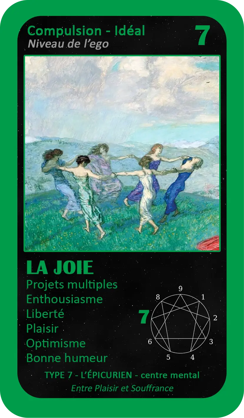 L'Oracle de l'ennéagramme : carte 7 La Joie L'Oracle de l'ennéagramme : carte 7 La Joie