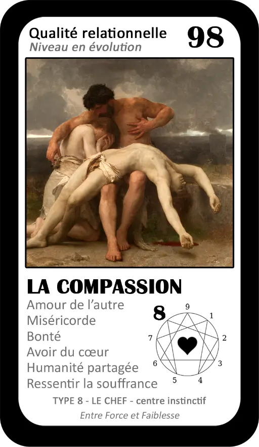 L'Oracle de l'ennéagramme sentimental : carte 98 La Compassion L'Oracle de l'ennéagramme sentimental : carte 98 La Compassion