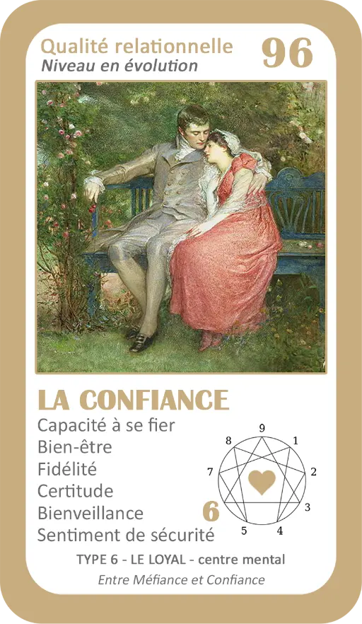 L'Oracle de l'ennéagramme sentimental : carte 96 La Confiance L'Oracle de l'ennéagramme sentimental : carte 96 La Confiance