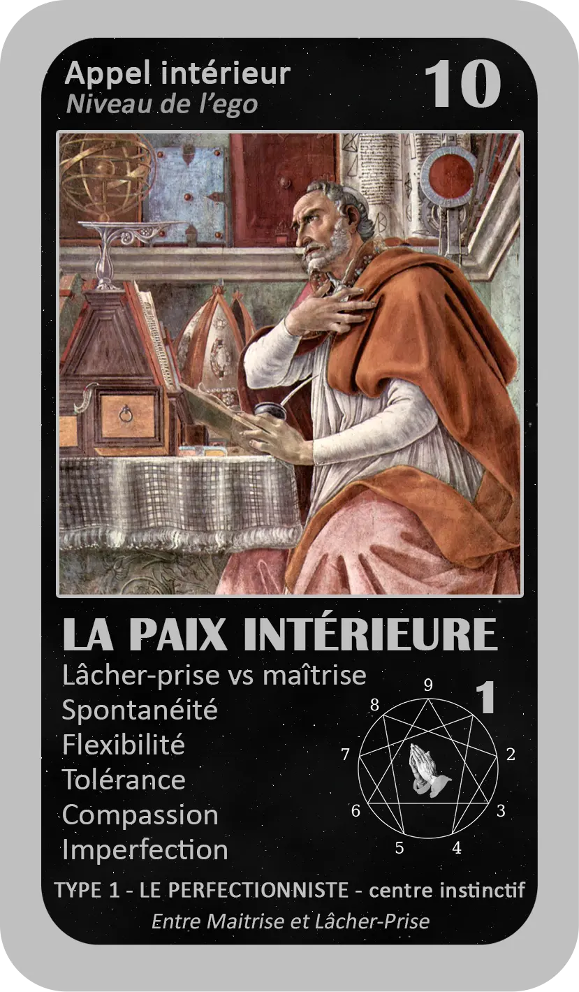 Cartes de l'Oracle de l'ennéagramme mystique : carte 10 La Paix Intérieure Cartes de l'Oracle de l'ennéagramme mystique : carte 10 La Paix Intérieure