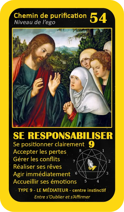 Cartes de l'Oracle de l'ennéagramme mystique : carte 54 Se Responsabiliser Cartes de l'Oracle de l'ennéagramme mystique : carte 54 Se Responsabiliser