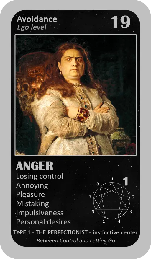 The Enneagram Oracle: card 19 Anger The Enneagram Oracle: card 19 Anger