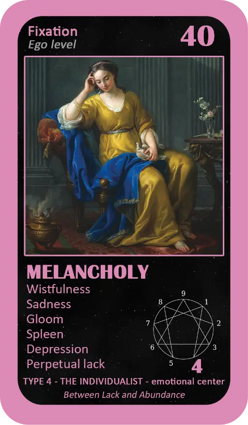 The Enneagram Oracle: card 40 Melancholy The Enneagram Oracle: card 40 Melancholy