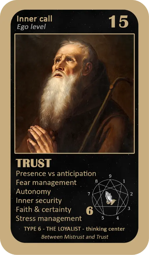 The Mystical Enneagram Oracle: card 15 Trust The Mystical Enneagram Oracle: card 15 Trust
