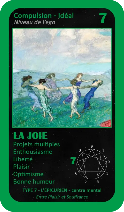 L'Oracle de l'ennéagramme : carte 7 La Joie L'Oracle de l'ennéagramme : carte 7 La Joie