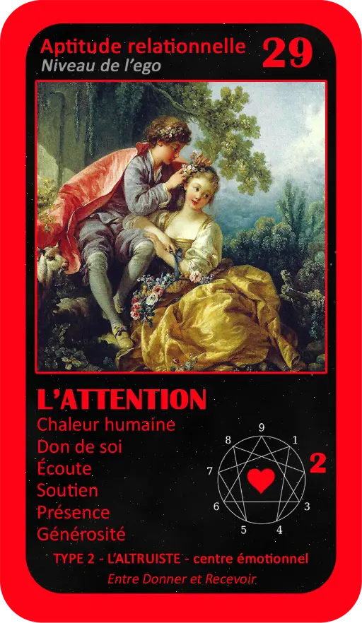 L'Oracle de l'ennéagramme sentimental : carte 29 L'Attention L'Oracle de l'ennéagramme sentimental : carte 29 L'Attention
