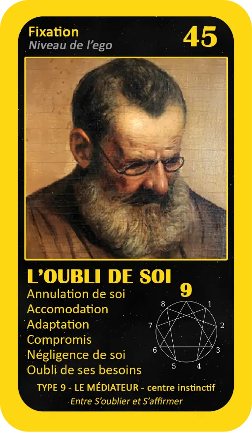 L'Oracle de l'ennéagramme : carte 45 L'Oubli de Soi L'Oracle de l'ennéagramme : carte 45 L'Oubli de Soi