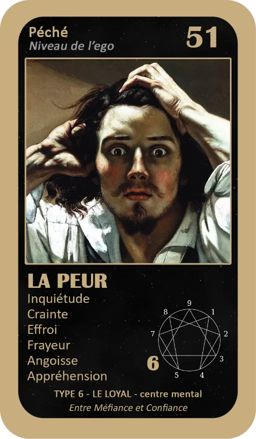 L'Oracle de l'ennéagramme : carte 51 La Peur L'Oracle de l'ennéagramme : carte 51 La Peur