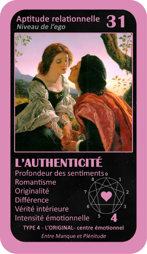 L'Oracle de l'ennéagramme sentimental : carte 31 L'Authenticité L'Oracle de l'ennéagramme sentimental : carte 31 L'Authenticité