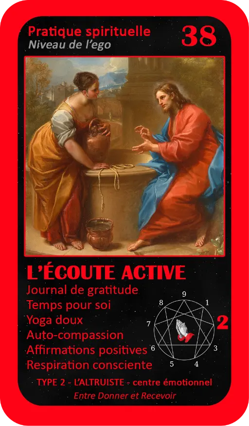 L'Oracle de l'ennéagramme mystique : carte 38 L'Écoute Active L'Oracle de l'ennéagramme mystique : carte 38 L'Écoute Active