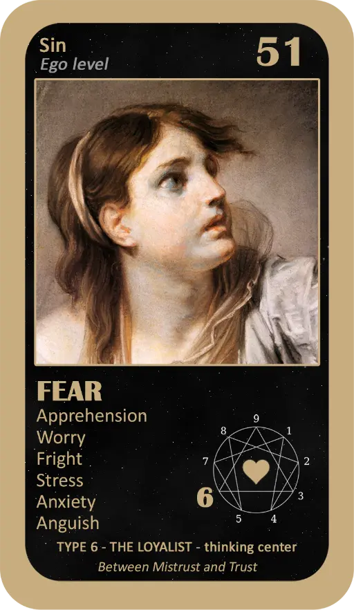 The Love Enneagram Oracle: Card 51 Fear