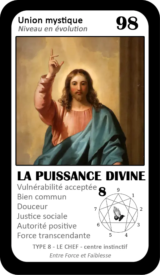 L'Oracle de l'ennéagramme mystique : carte 98 La Puissance Divine L'Oracle de l'ennéagramme mystique : carte 98 La Puissance Divine