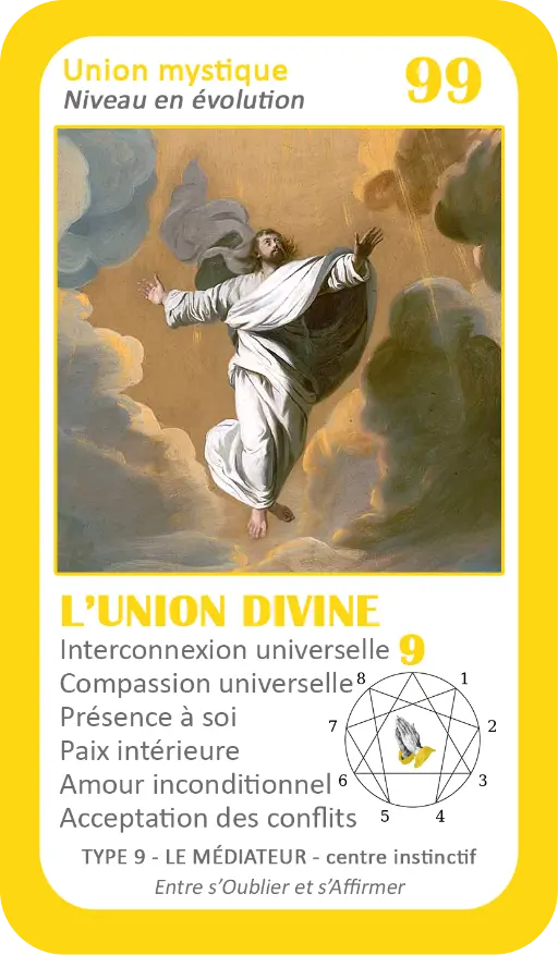 L'Oracle de l'ennéagramme mystique : carte 99 L'Union Divine L'Oracle de l'ennéagramme mystique : carte 99 L'Union Divine